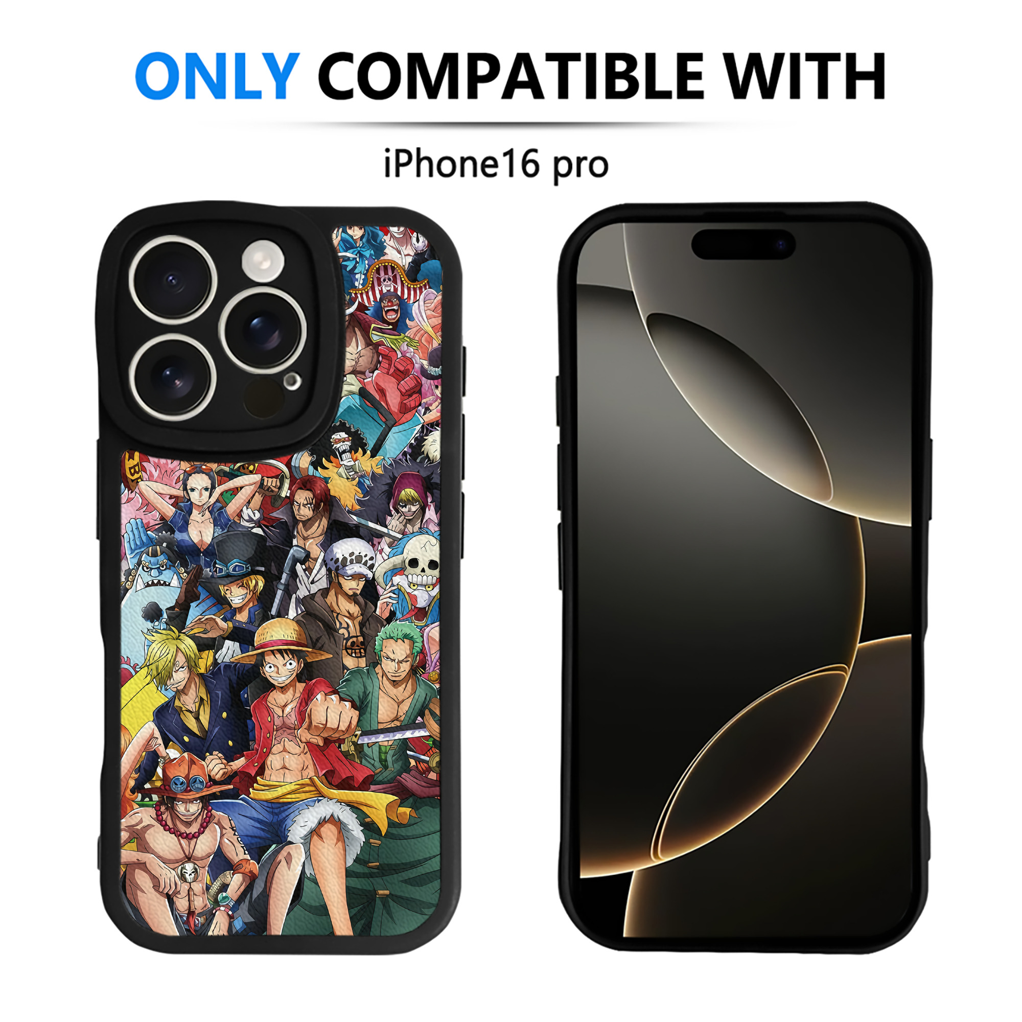 （画像用） ワンピース ONE PIECE 【iPhone 16シリーズ対応】シリコンスマホケース（レザー調） 材質：シリコン
